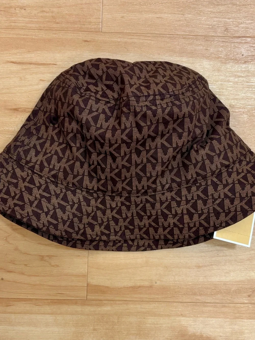 Michael Kors Dark Brown MK Signature Bucket Hat